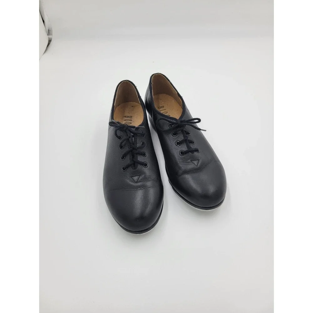 Bloch Black Leather Oxford Tap Dance Shoes,‎ Kids Size 8